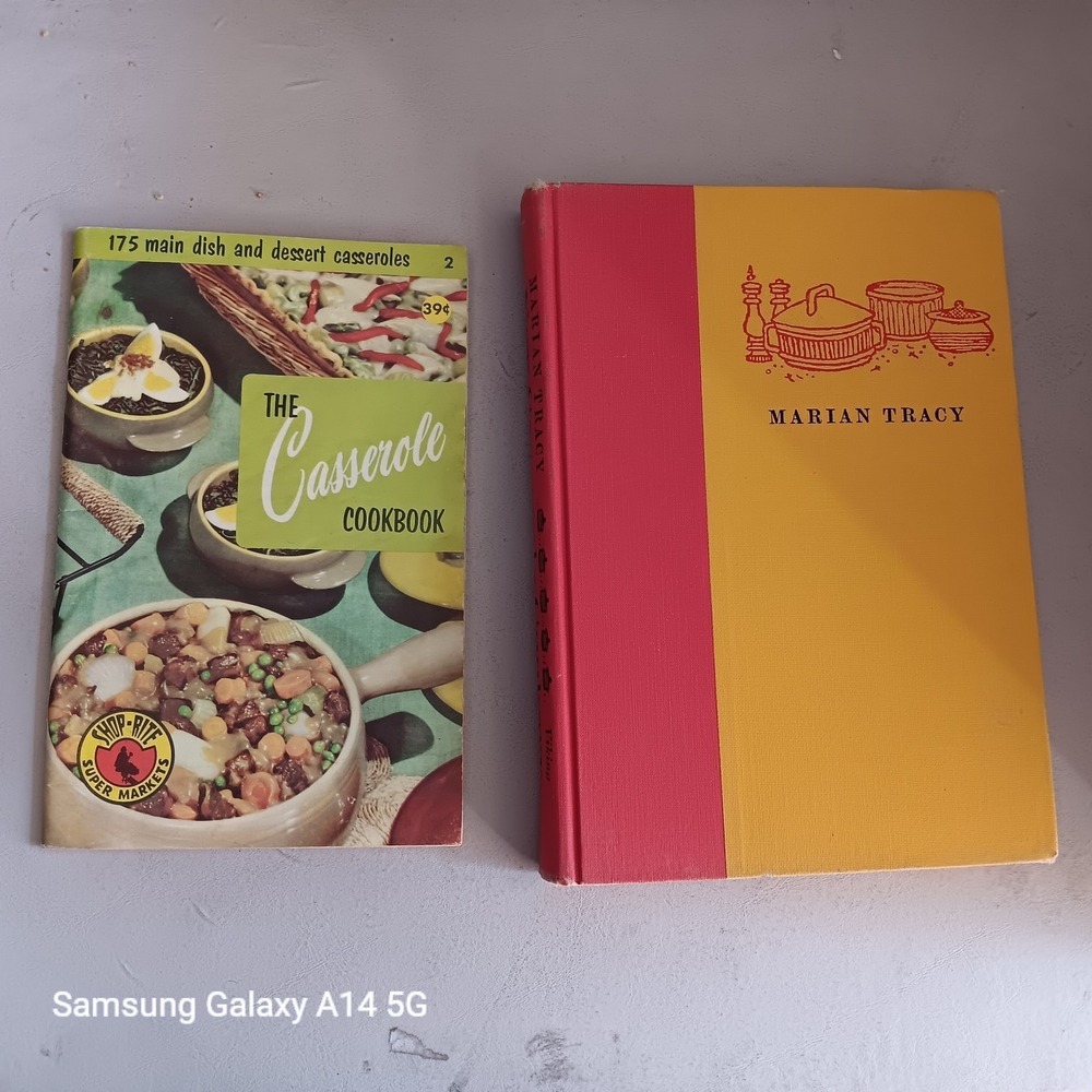 Vintage Casserole Cookbook Lot Marian Tracy Shop Rite Retro Cooking Books